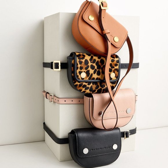 J. Crew Handbags - NWT J. Crew Dusty Pink Pebbled Leather Belt Bag